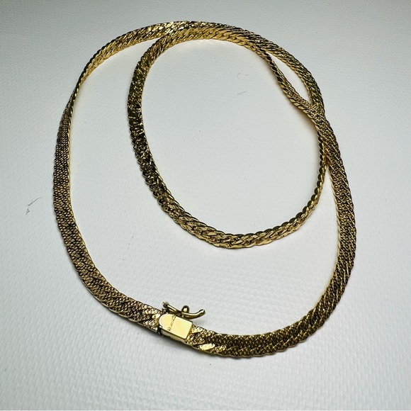 Krementz Jewelry - Krementz vintage textured gold chain necklace